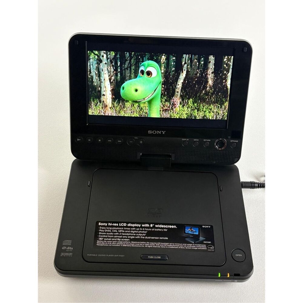 Sony DVP -FX811 Portable DVD Player 8in Screen w/ Charger, Manual & Carry Case E